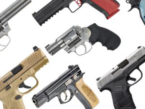 verdeckt die Auswahl der Handfeuerwaffe