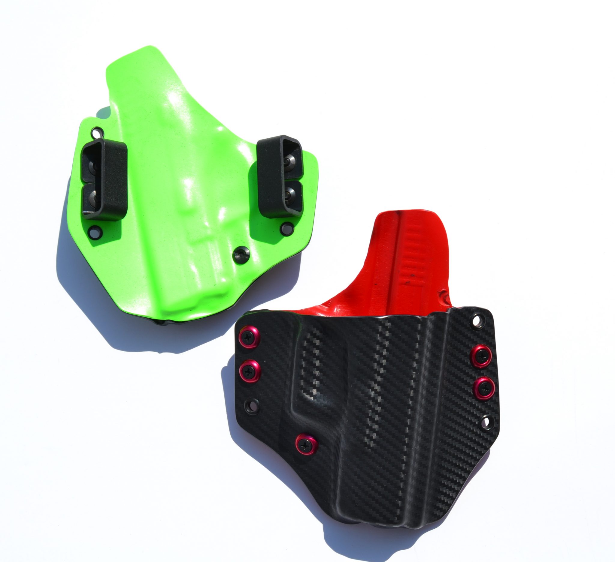 OWB Kydex Holster For 50+ Handguns W/ OLIGHT PL-3 & PL-3R – Black Carbon Fiber – Outlaw Holsters
